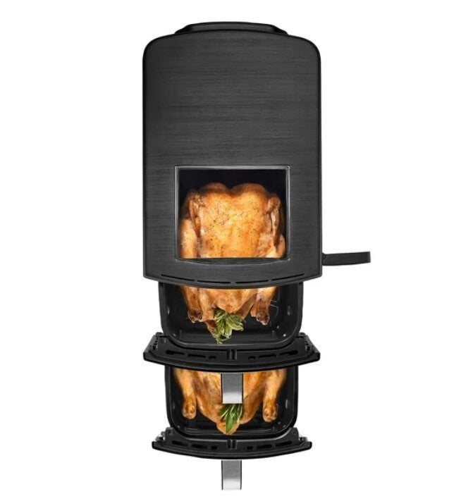 Gourmia Dual Basket Air Fryer Smart Finish 4Layer Cooking