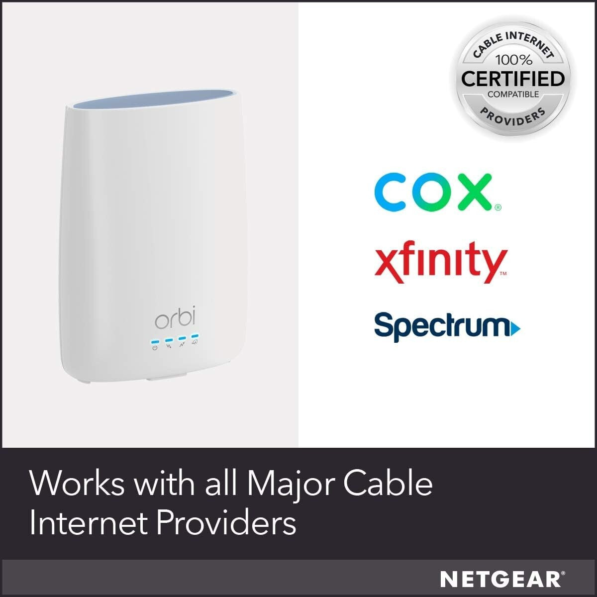 NETGEAR CBR40 Orbi AllinOne Cable Modem Whole Home MeshReady WiFi Router