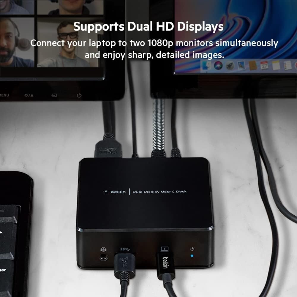USB-C HDMI Belkin Docking Station Dual Display Power Delivery