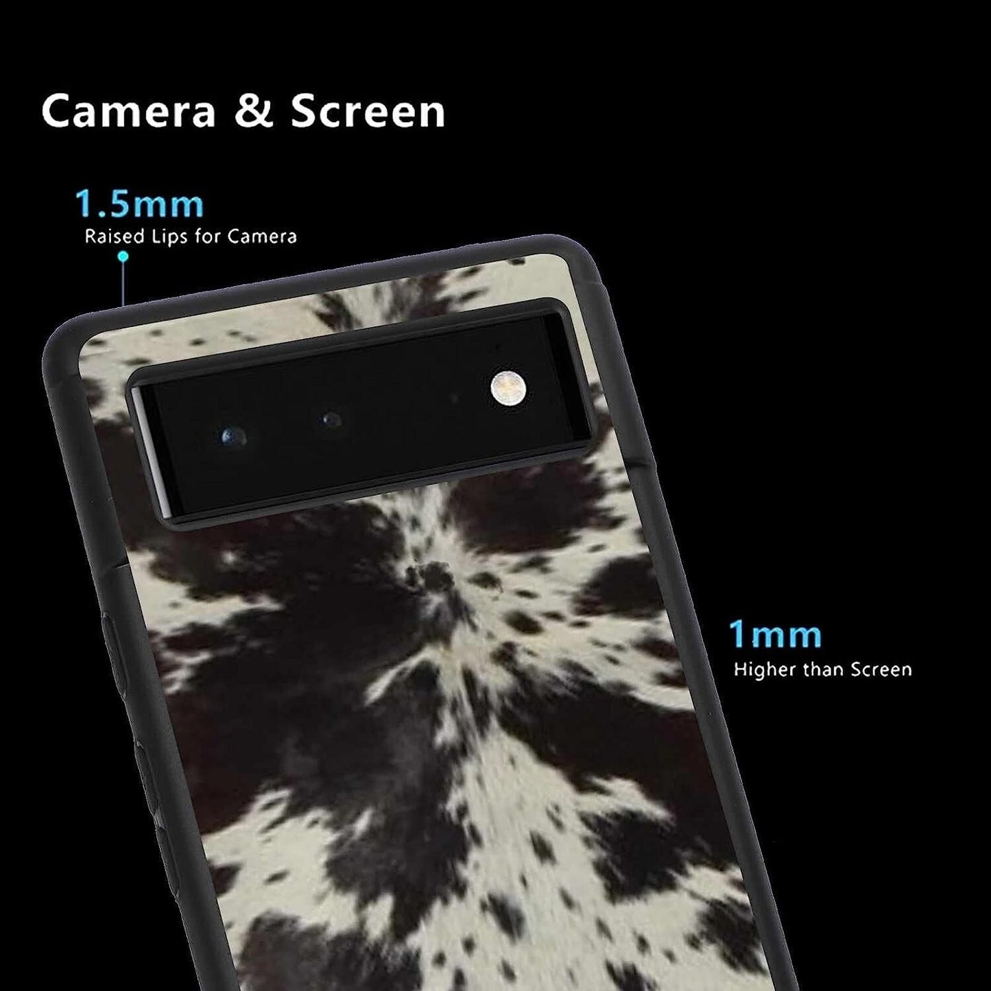 2021 Compatible Google Pixel 6 Cowhide Brown Western Animal Print