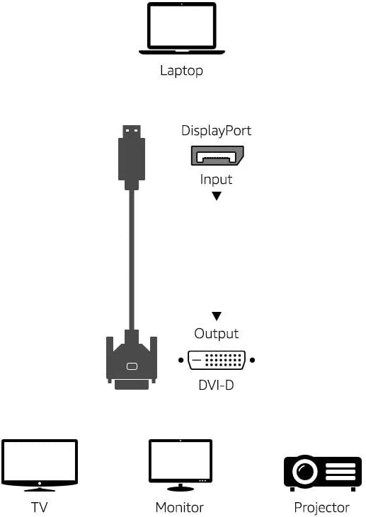 DVI AmazonBasics DisplayPort to Adapter