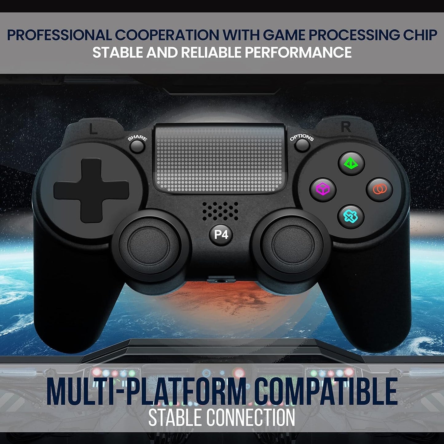 USB LED Gaming Controller Builtin Speaker Connectivity Lights Windows