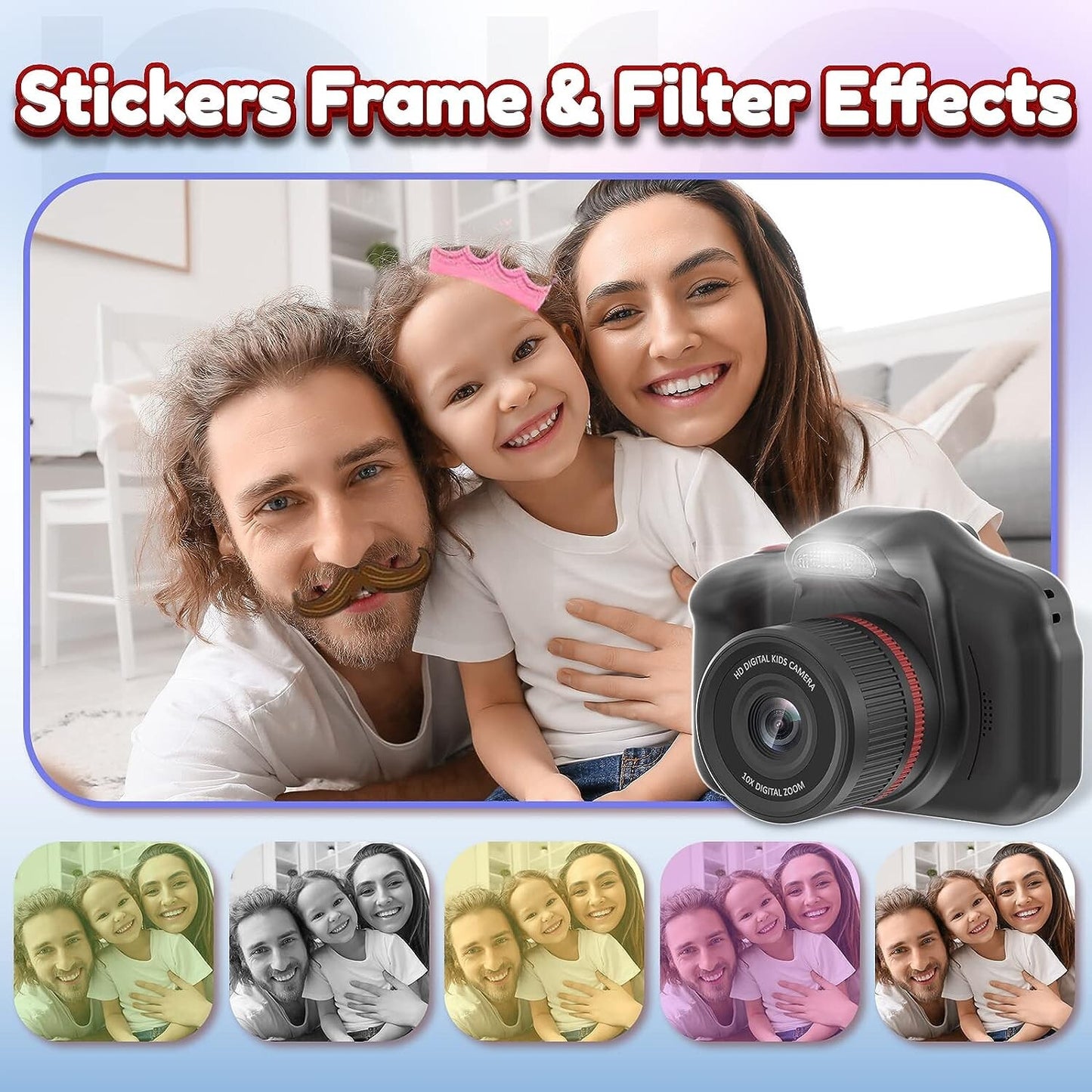 Yoophane Upgrade Kids Selfie CameraChristmas Birthday Gifts Kids 6 7 8 9 10