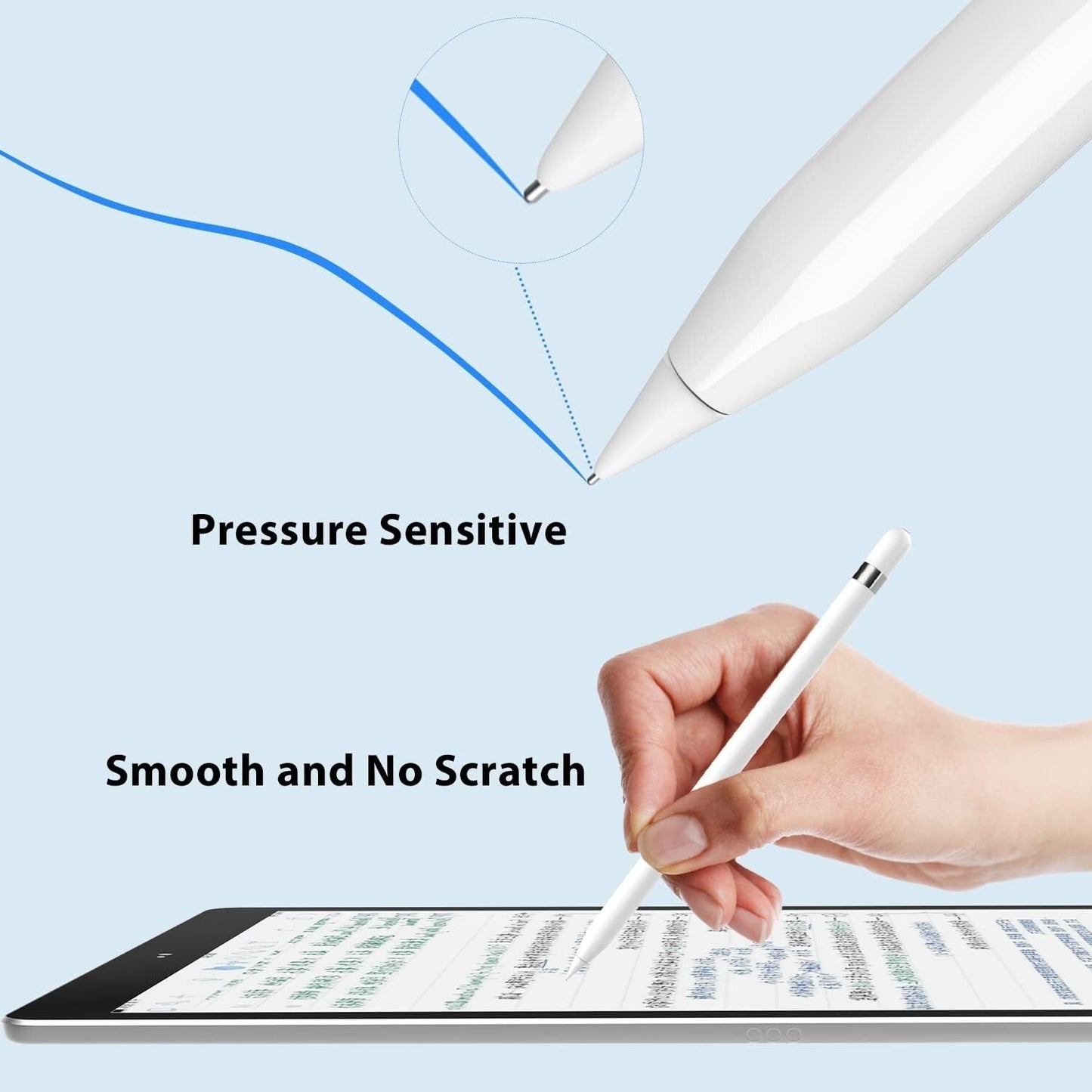 Upgraded Pencil Tip Replacements iPad Pro Pencil 2 Pack of Fine Point N