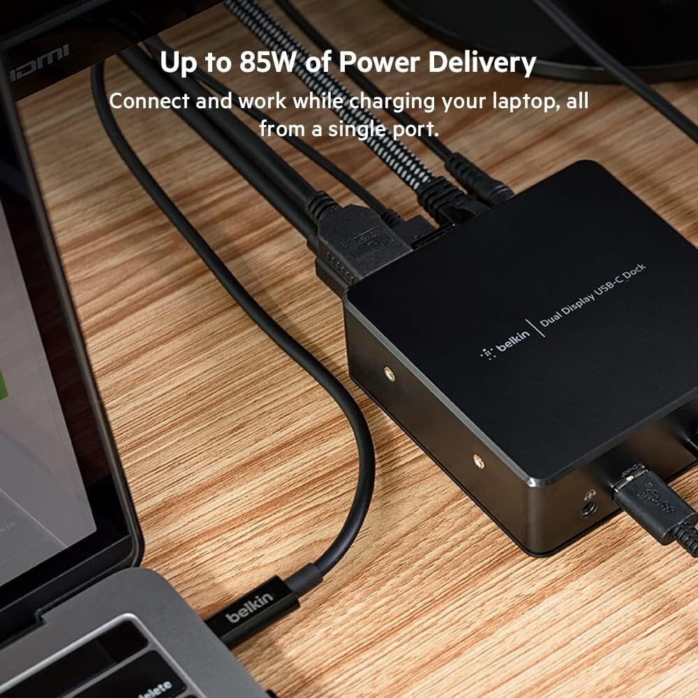 USB-C HDMI Belkin Docking Station Dual Display Power Delivery