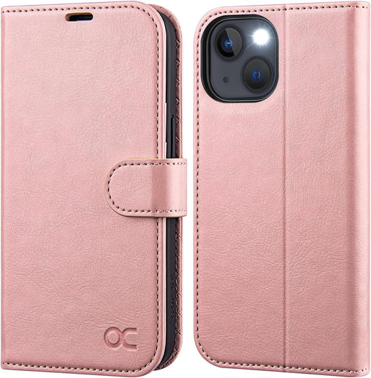 OCASE Compatible w iPhone 14 Wallet PU Leather Flip Folio Card Hold