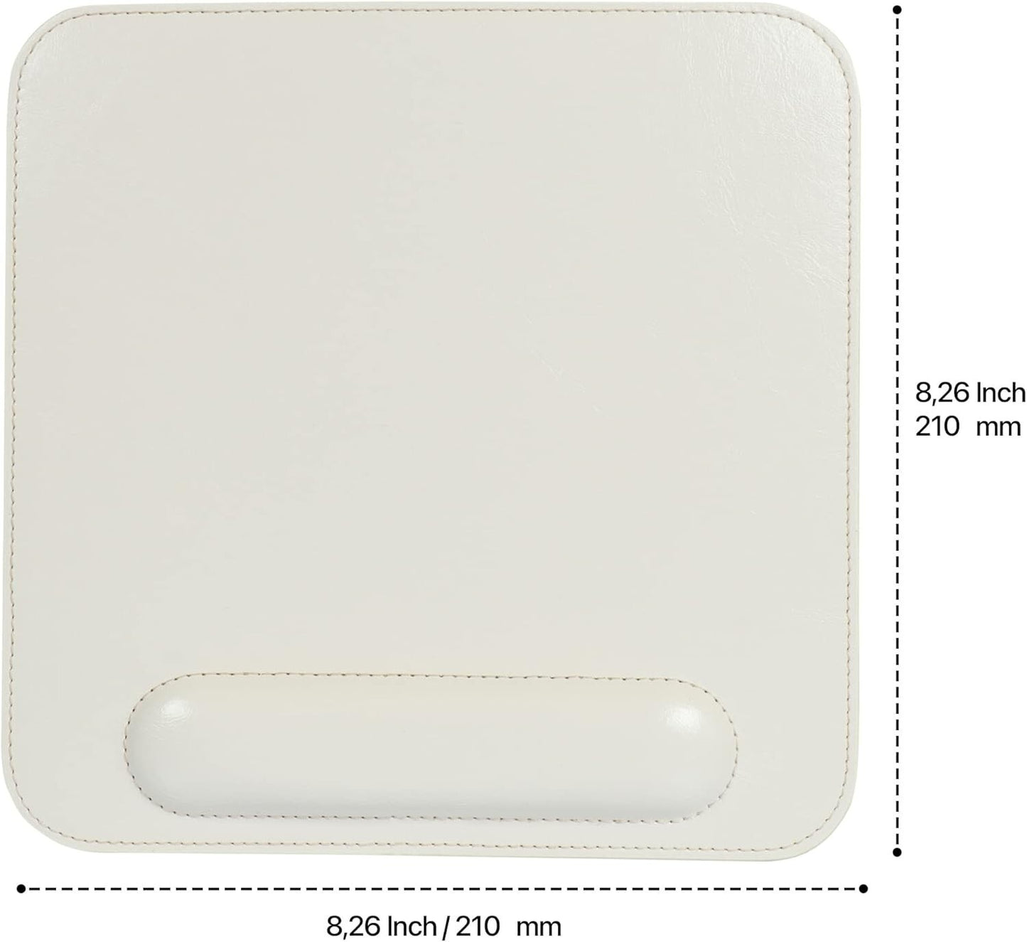 Londo Leather Mousepad Wrist Rest White