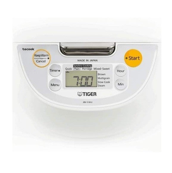 Tiger JBV-S10U Rice Cooker with Tacook Cooking Plate - 5.5Cups - Made in Japan