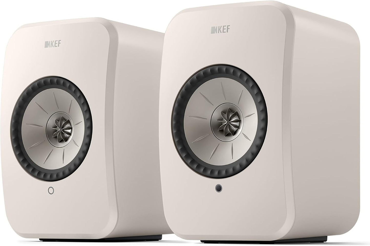KEF LSX II LT Wireless Speakers - Stone White Pair - Compact & Powerful
