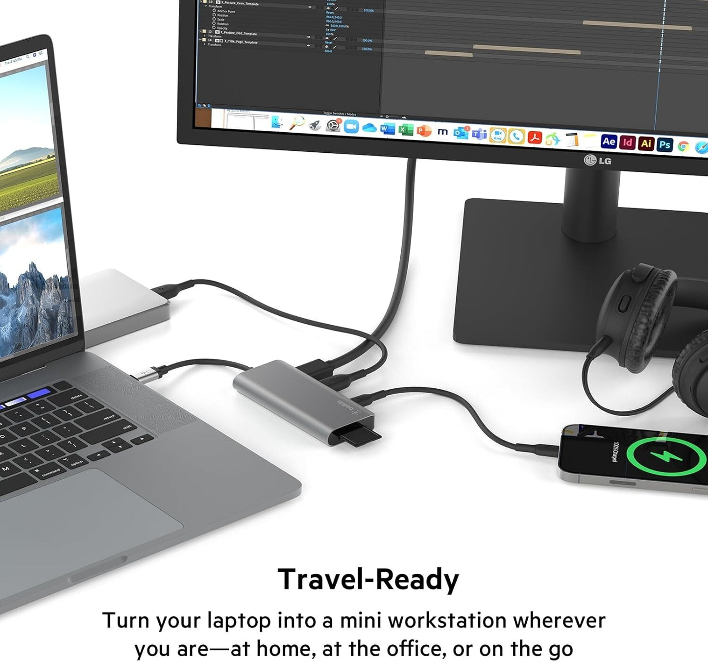USB-C HDMI Belkin Hub 5in1 MultiPort Docking Station MacBook Windows 4K