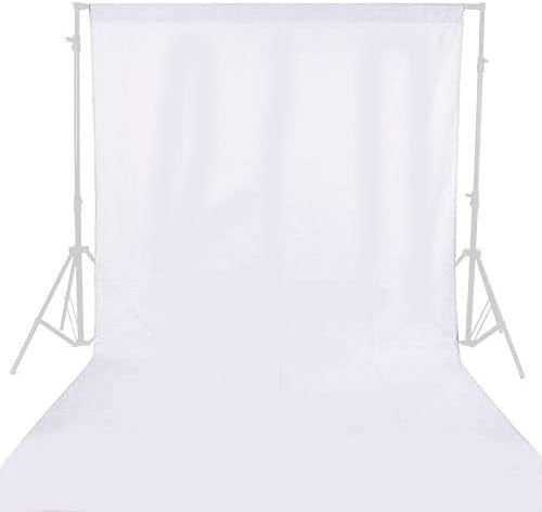 White Photography Backdrop 10x10ft – Photo Booth/Video Background, Party Curtain
