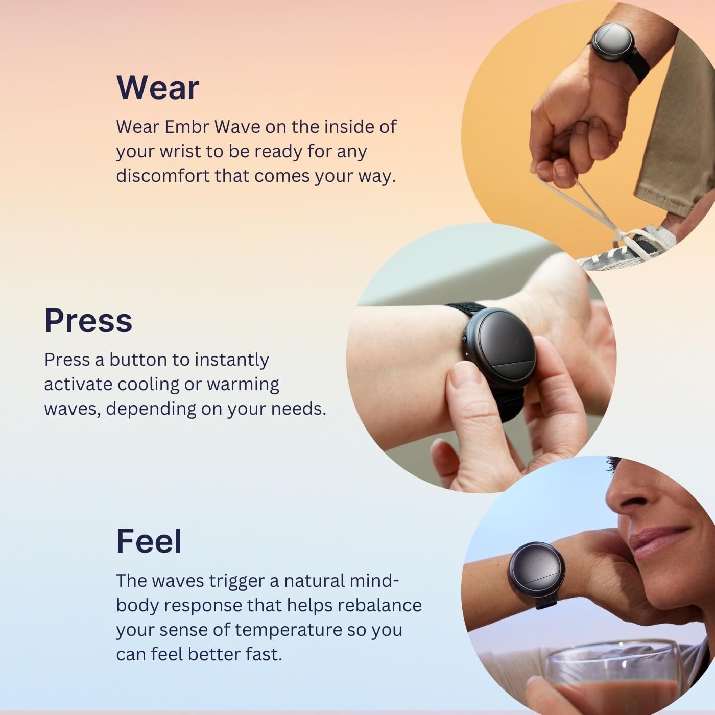 Embr Wave Cooling Bracelet Warming Bracelet Personalized Thermal Relief
