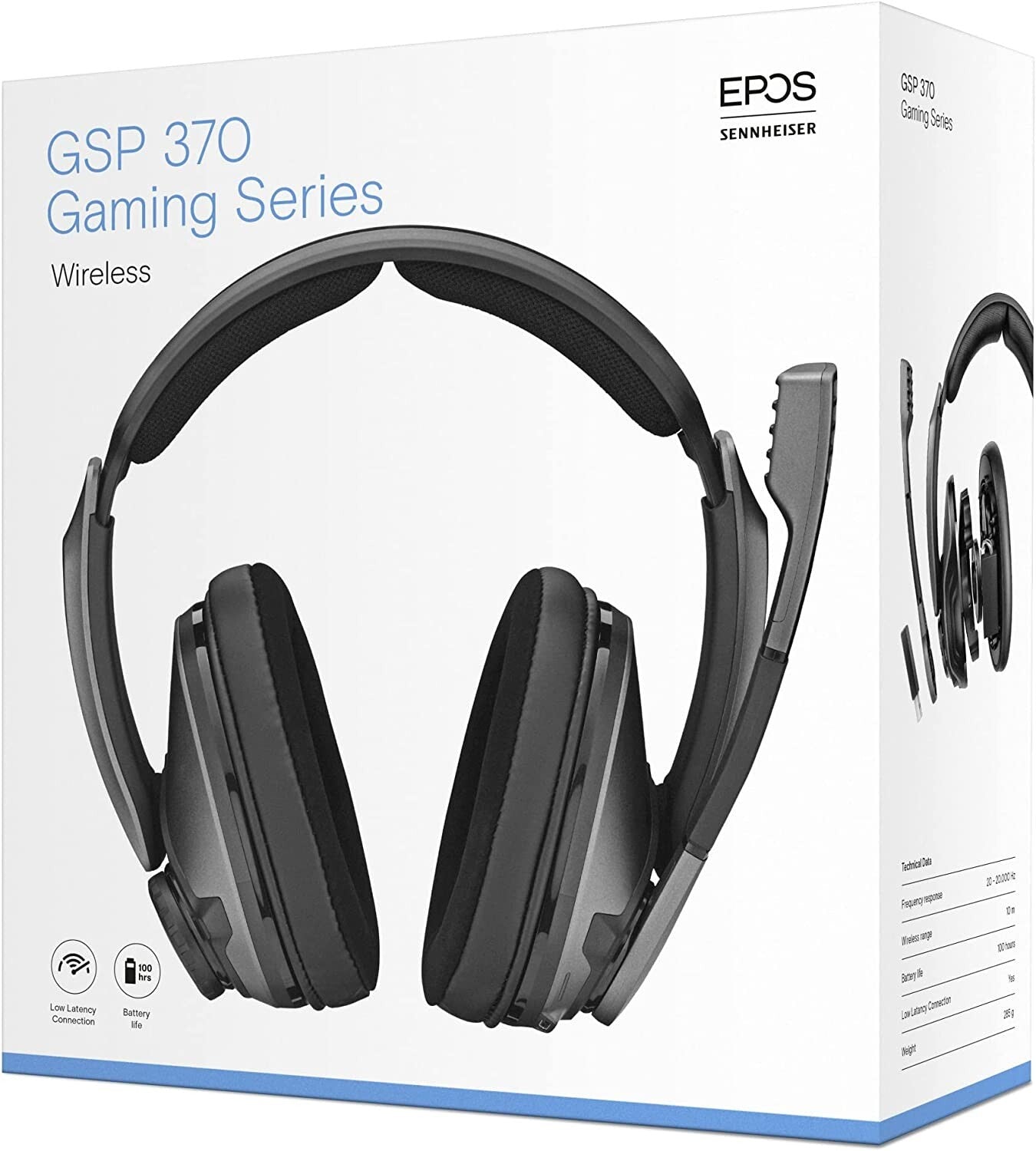 GSP 370 Sennheiser OverEar Wireless Bluetooth NoiseCancelling Gaming Headset