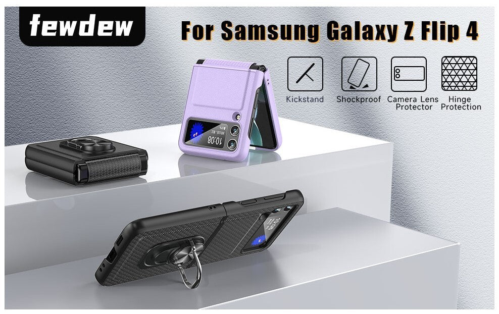 Fewdew Kickstand Galaxy Z Flip 4Z Flip 4 w Hinge Protection