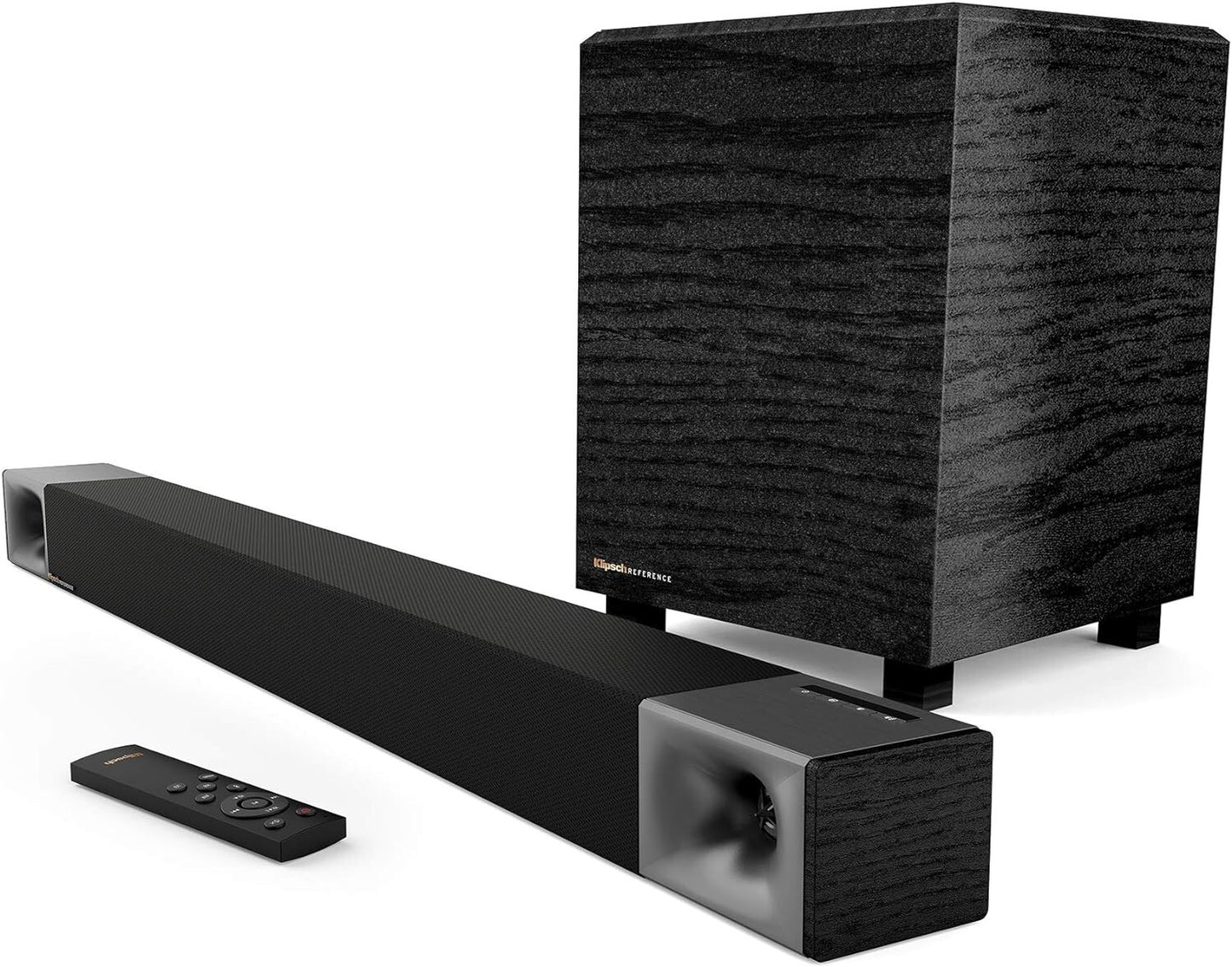 Klipsch Cinema 400 Soundbar & 8-Inch Wireless Subwoofer with HDMIARC, Black