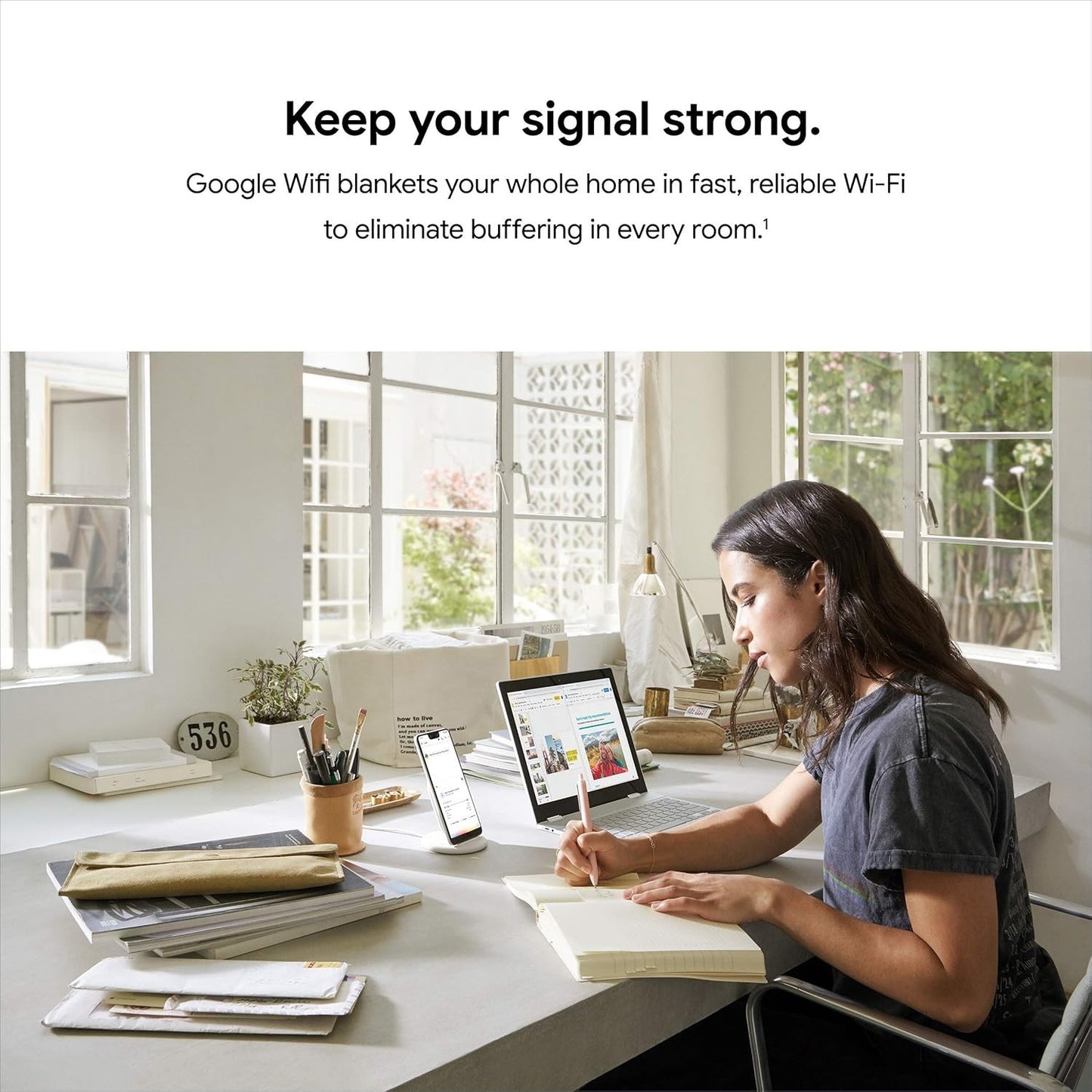 GA02430-US Google Wifi Whole Home WiFi System White w/ Parental Control - 1-Pack