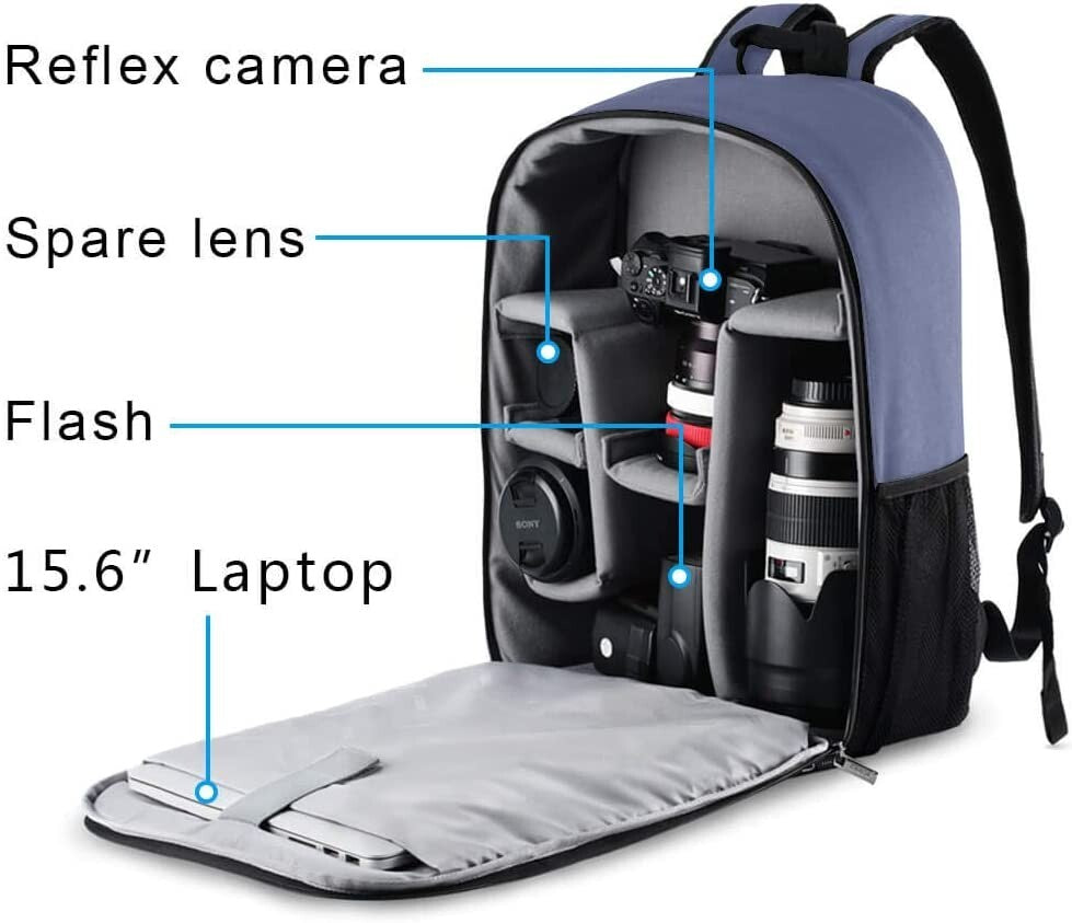 DSLR SLR CADeN Camera Backpack Bag w Laptop Compartment 156 Mirrorless