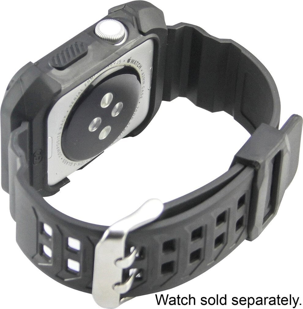 WERB04201 Rugged Strap Band Bumper Apple Watch 42mm Black