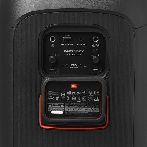JBL PartyBox Club 120, 160W Portable Wireless Splash Proof Speaker Bundle x2 Mic
