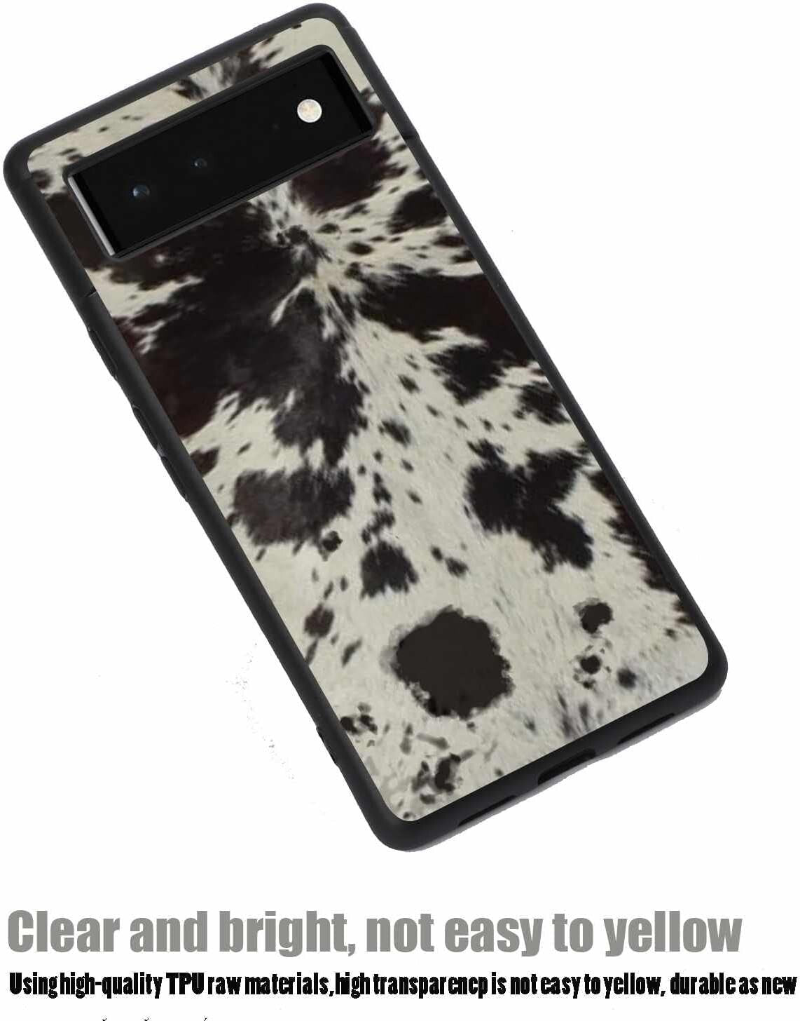 2021 Compatible Google Pixel 6 Cowhide Brown Western Animal Print