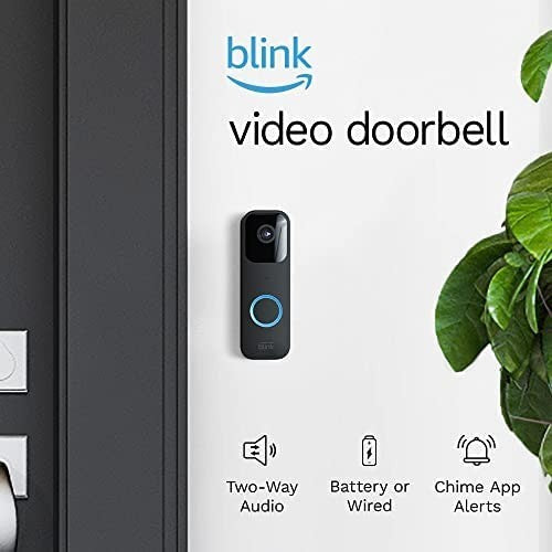 Blink 1st Gen Video Doorbell – Wired/Wire-Free, Alexa, HD Video, Black