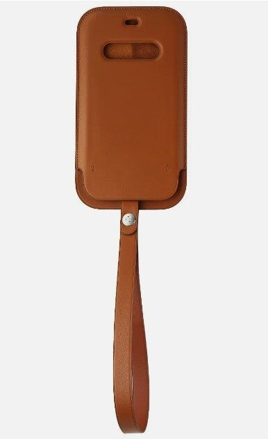 MHYC3ZM Apple Leather Sleeve MagSafe iPhone 12 12 Pro Saddle Brown A
