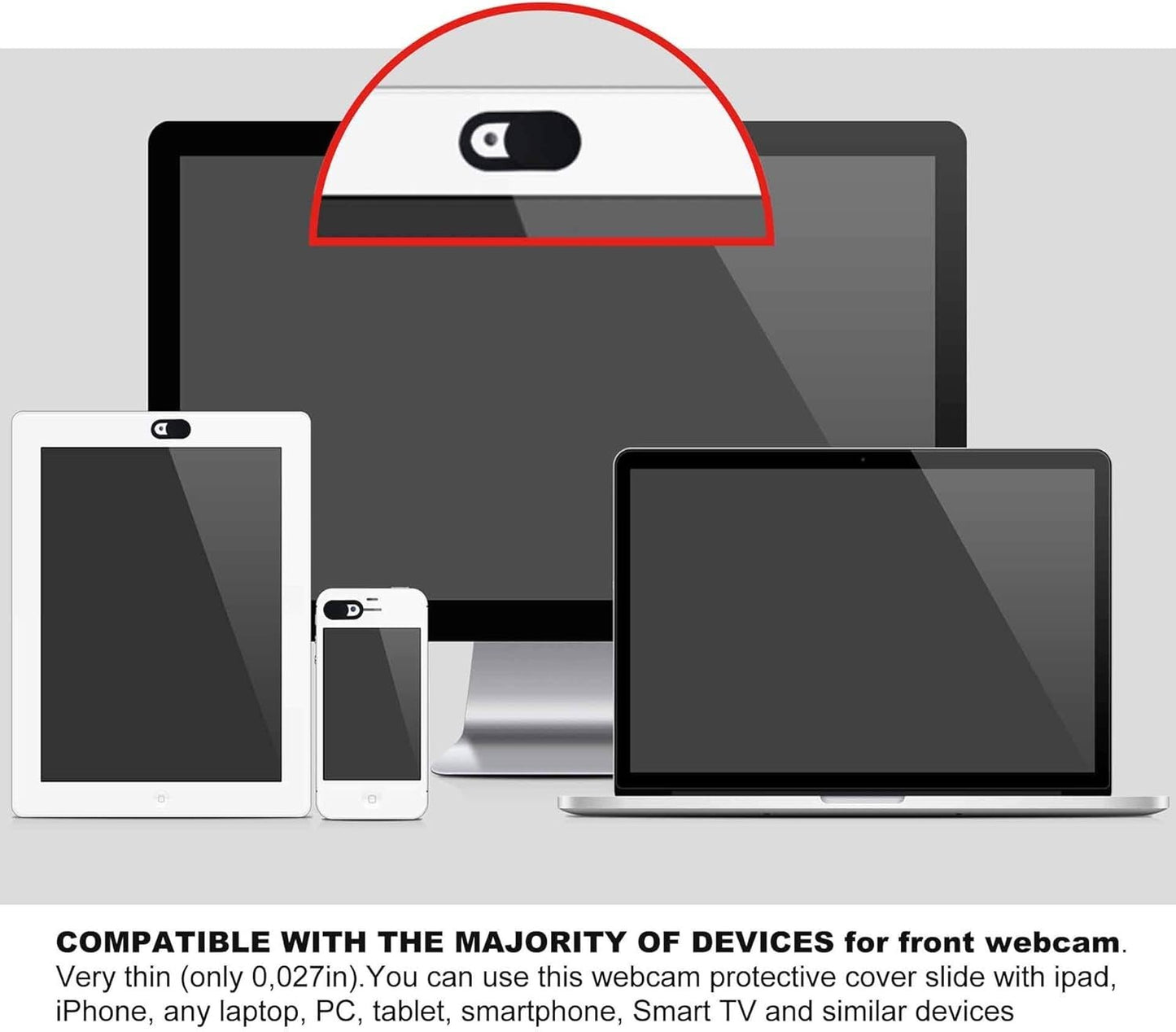 [3 Pack] Webcam Cover Slide – Ultra Slim Privacy Shield for Laptop PC MacBook