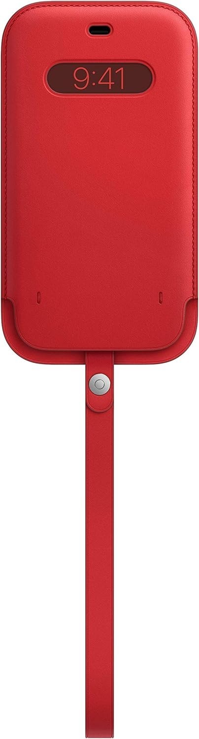 Genuine Apple iPhone 12 Pro Max Leather MagSafe Sleeve – Product RED OEM
