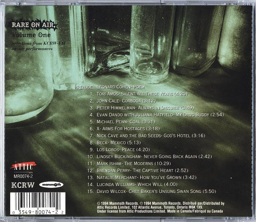 KCRW Rare On Air Volume 1 CD – Live Performances 1994