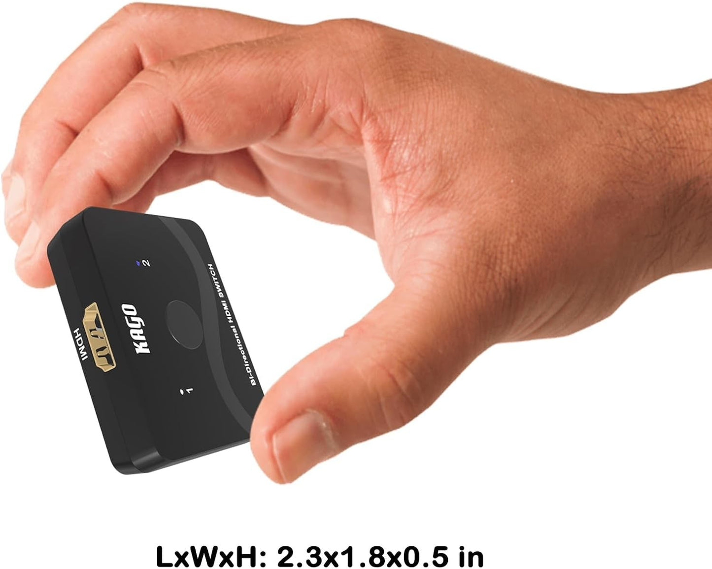 KAGO HDMI Switch 2 In 1 Out, 4K@60Hz Splitter Bi-Directional for PS5 Roku TV