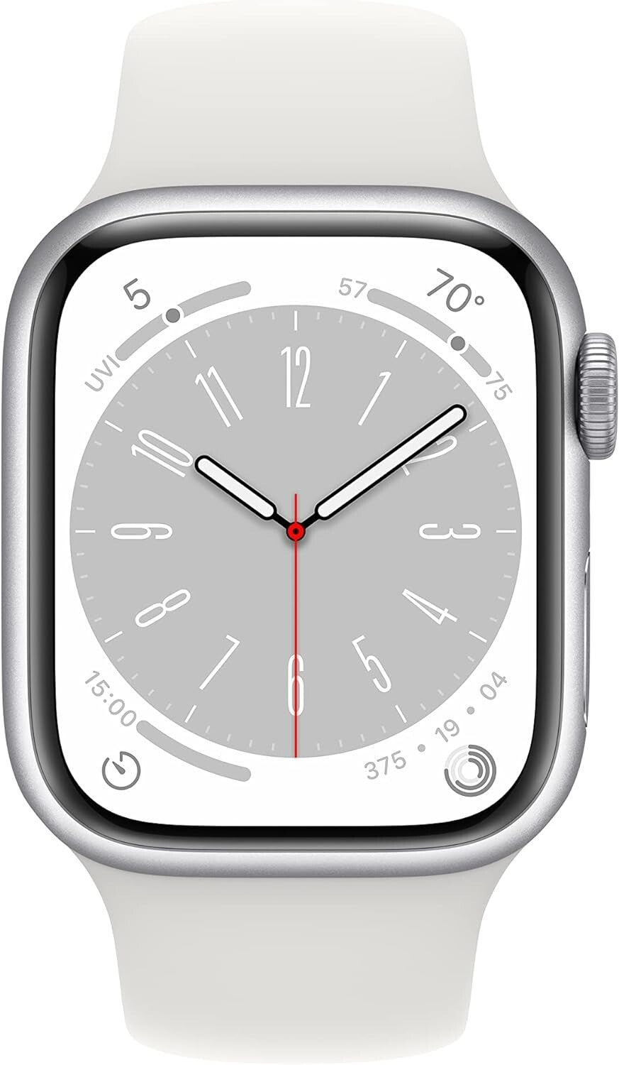 GPS Apple Smart Watch 8 41mm wSilver Aluminum Water Resistant Blood Fitnes