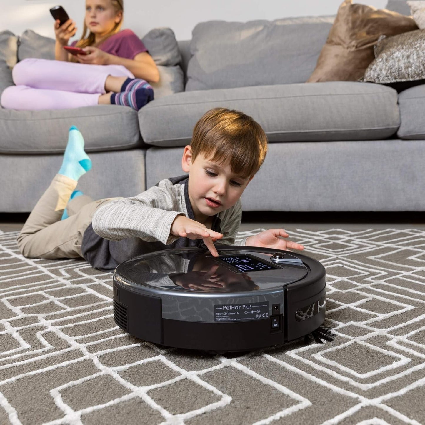 bObsweep PetHair Plus Robotic Vacuum Cleaner Mop Charcoal