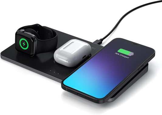 Satechi Trio Magnetic Wireless Charger Pad Qi for iPhone Apple Watch AirPods