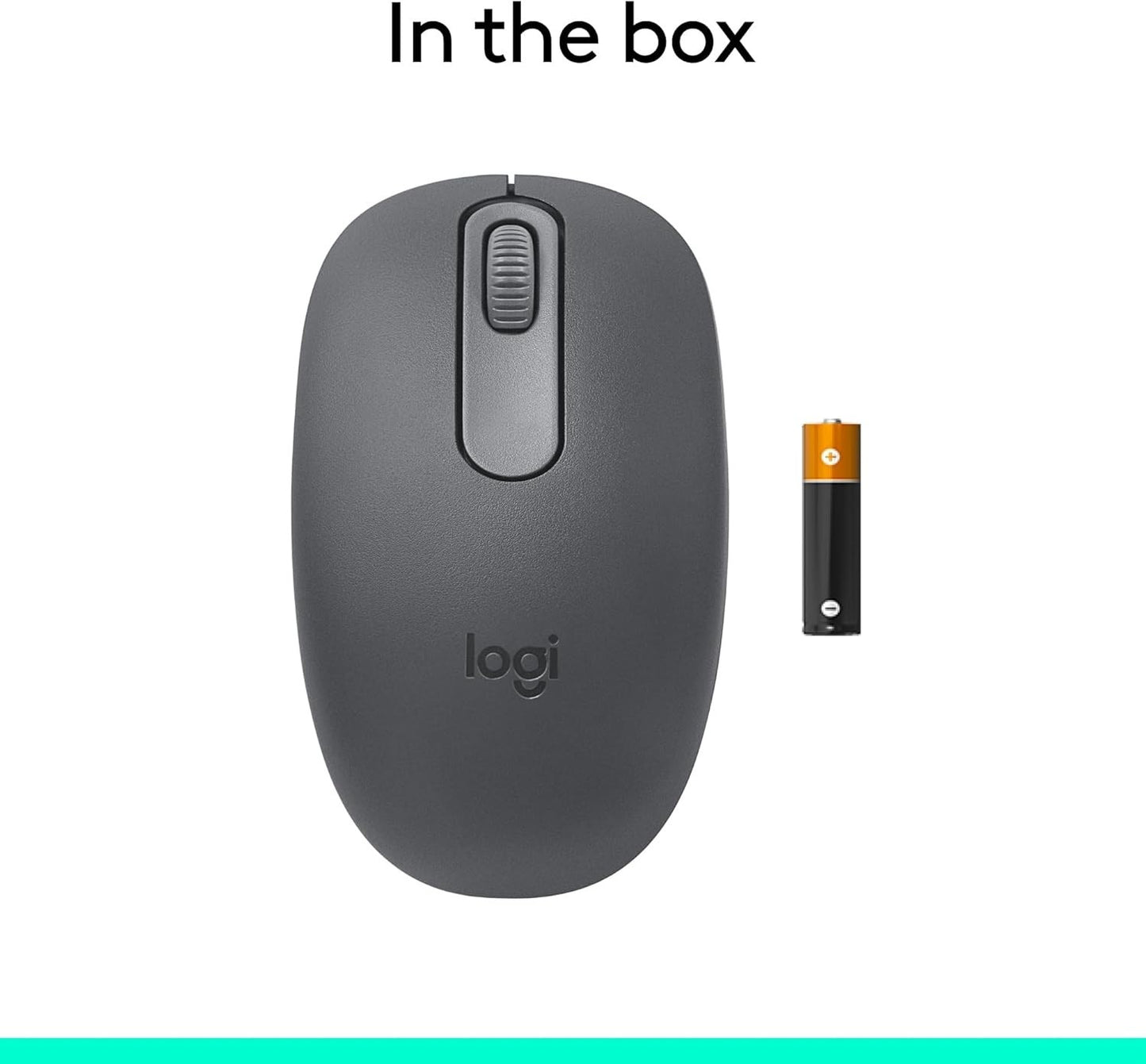 Logitech M196 Mouse – Bluetooth, 12-Month Battery, Smooth Tracking, Graphite