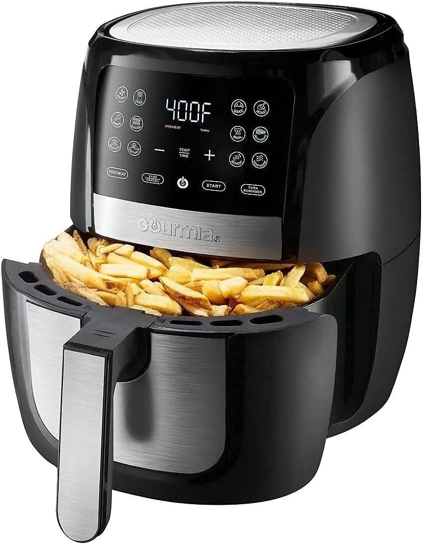 Gourmia Air Fryer Oven Digital Display 6 Quart Large Cooker 12 Cooking Presets
