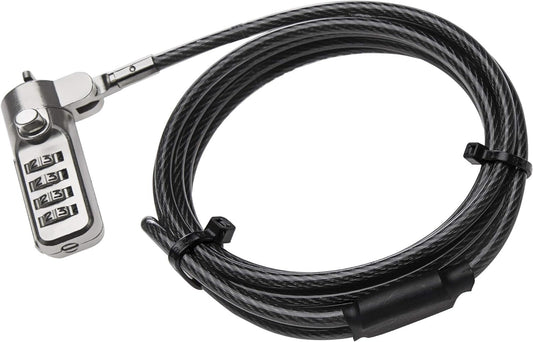 Amazon Basics Combination 6Foot Carbon Steel Cable Lock Laptop PC Monito