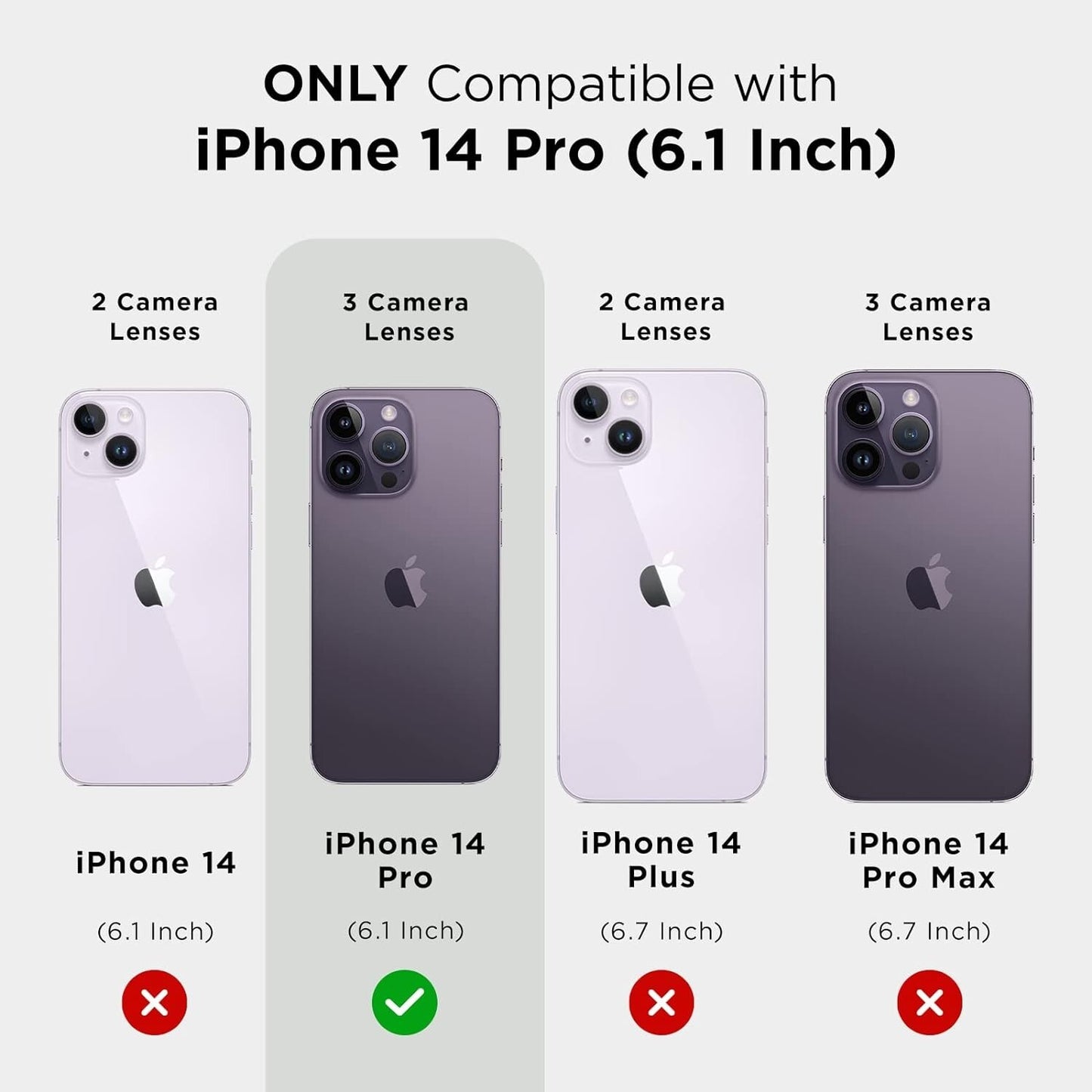 10FT Mate iPhone 14 Pro Drop Protection AntiScratch Sheer Crystal