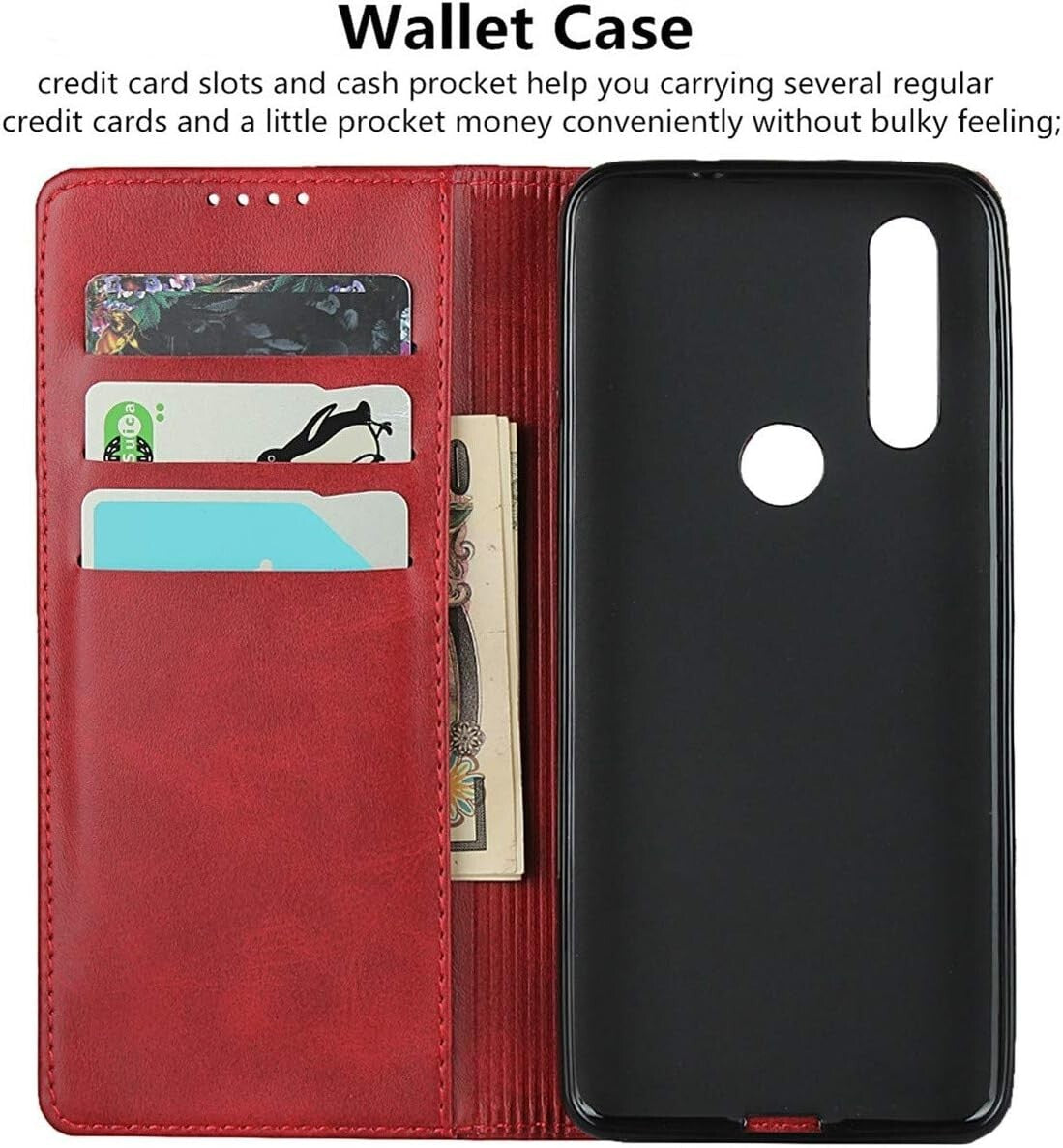 Wallet Premium PU Leather Magnetic Motorola I Action Multifunction