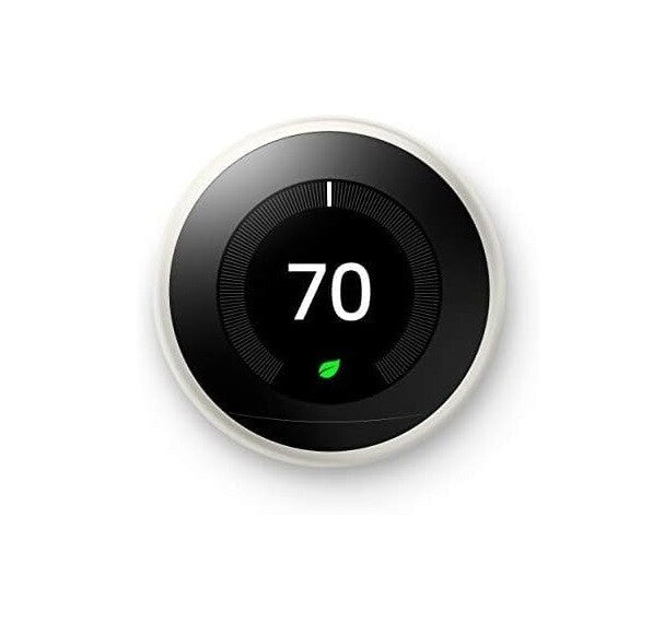 Google Nest Learning Thermostat Programmable Smart Home 3rd Gen Alexa - White