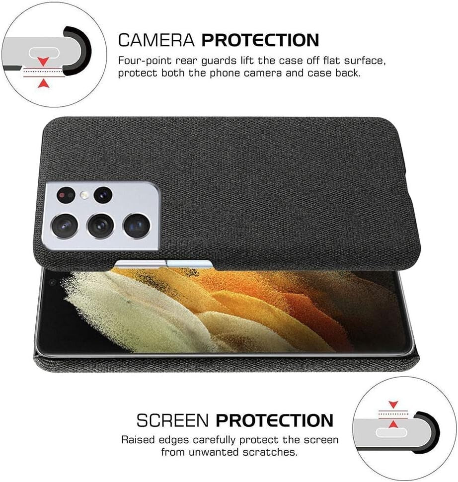Samsung S21 S21 Compatible Galaxy Ultra 5G Slim Cloth Plastic Shell
