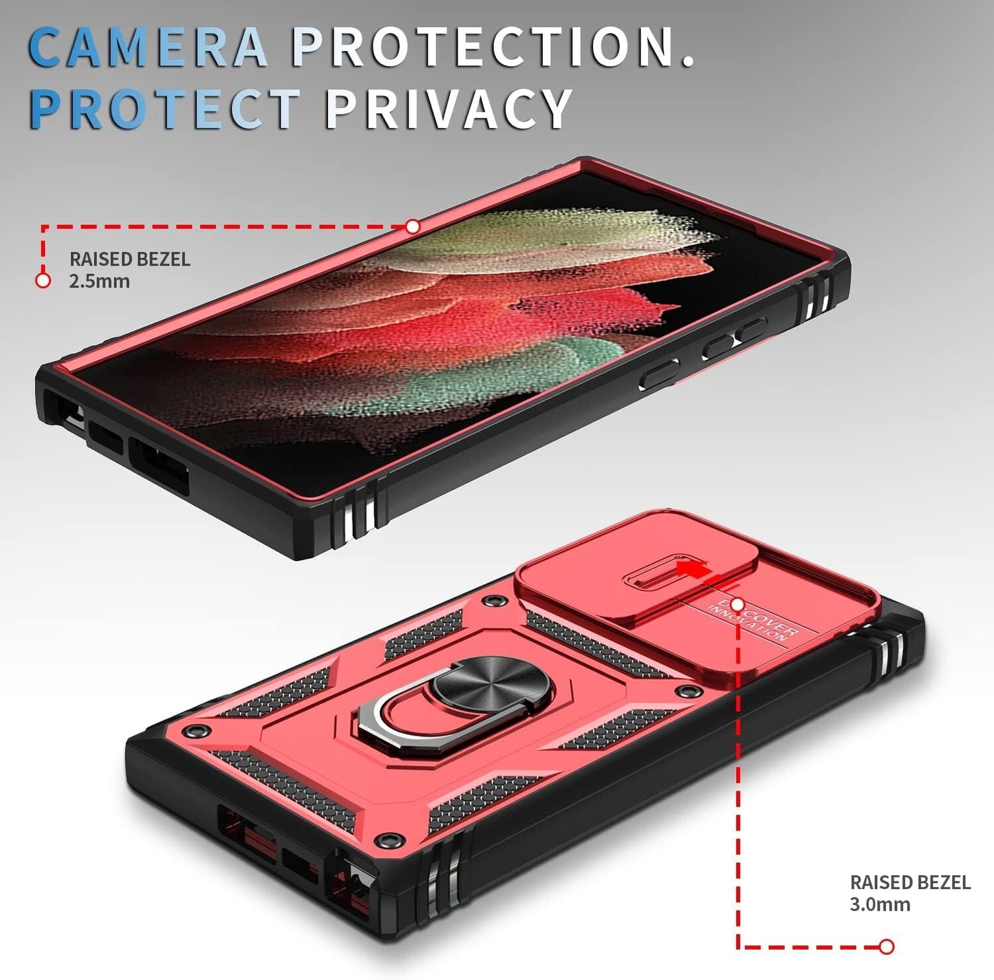 Samsung PASNEW S23 Galaxy Ultra Kickstand Slide Camera Cover MultiLa