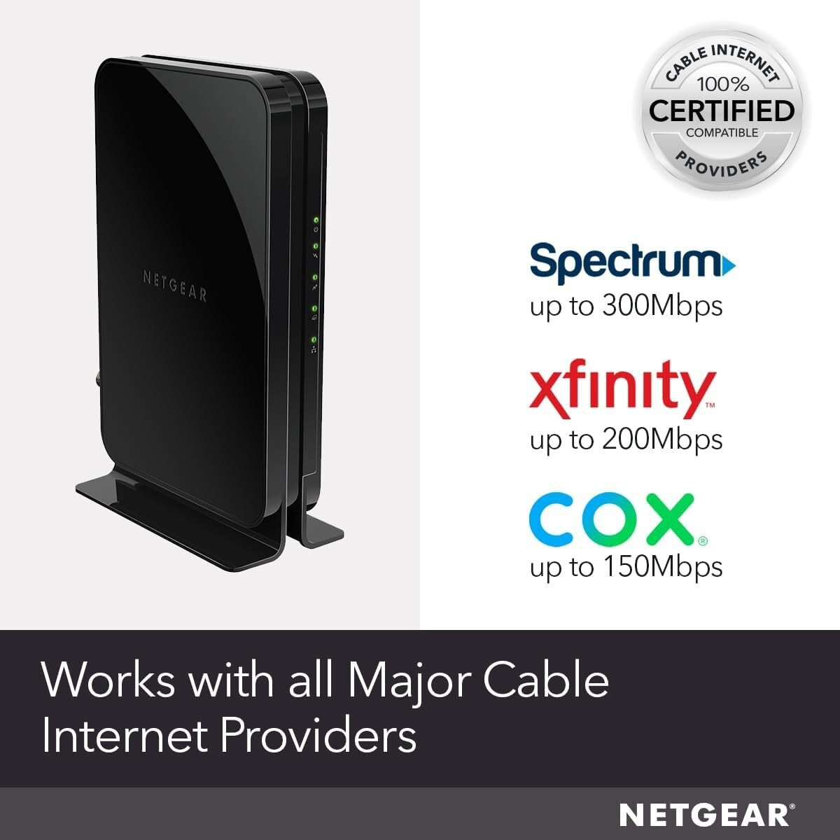 NETGEAR CM500 Cable Modem Cable Plans Up to Mbps 30