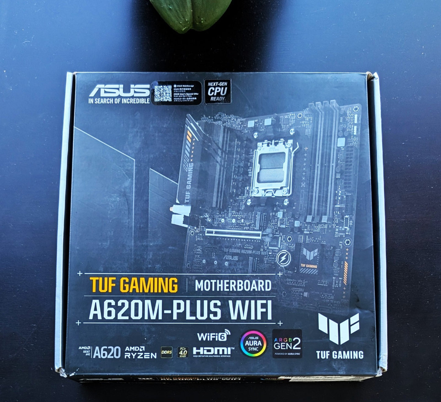 ASUS TUF A620M-PLUS WiFi AM5 mATX Motherboard – DDR5, M.2, Wi-Fi 6, HDMI