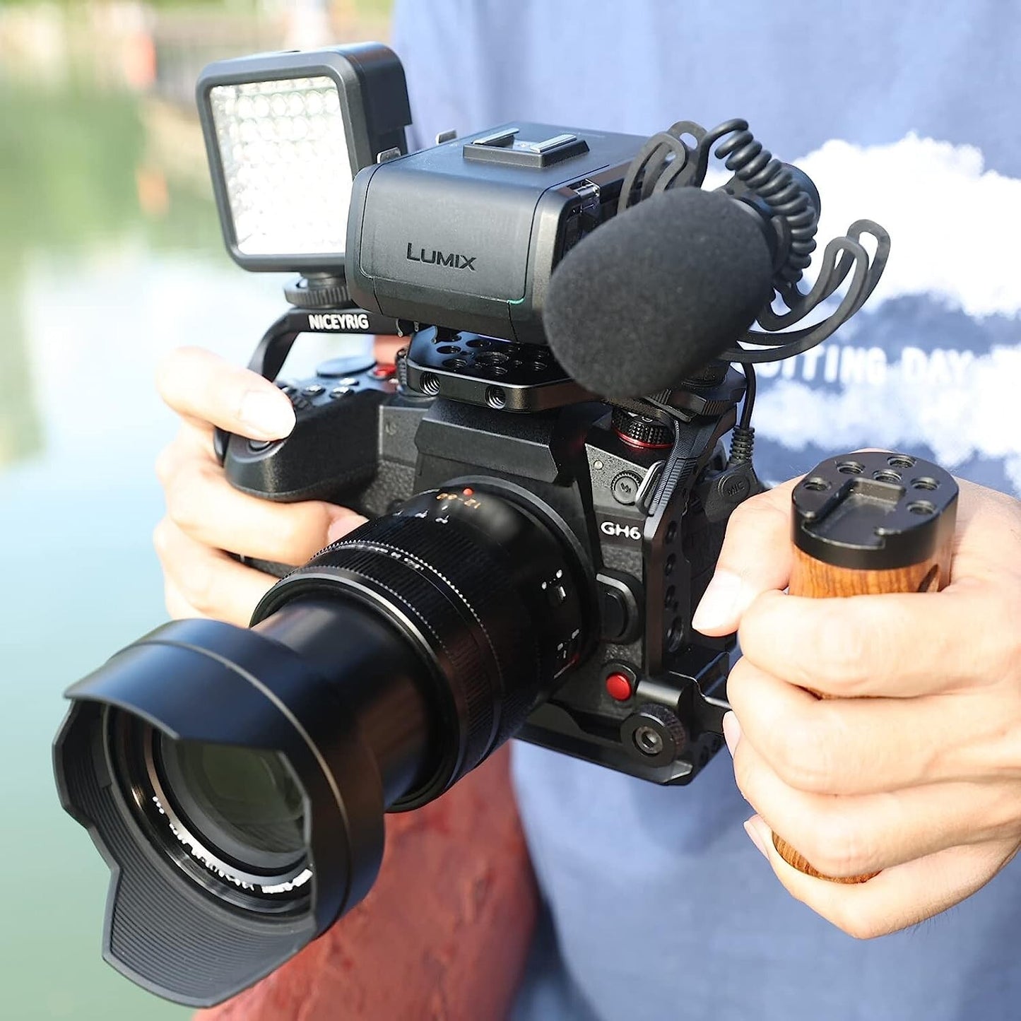 NICEYRIG GH6 Cam Cage Panasonic Lumix w Handle Handgrip