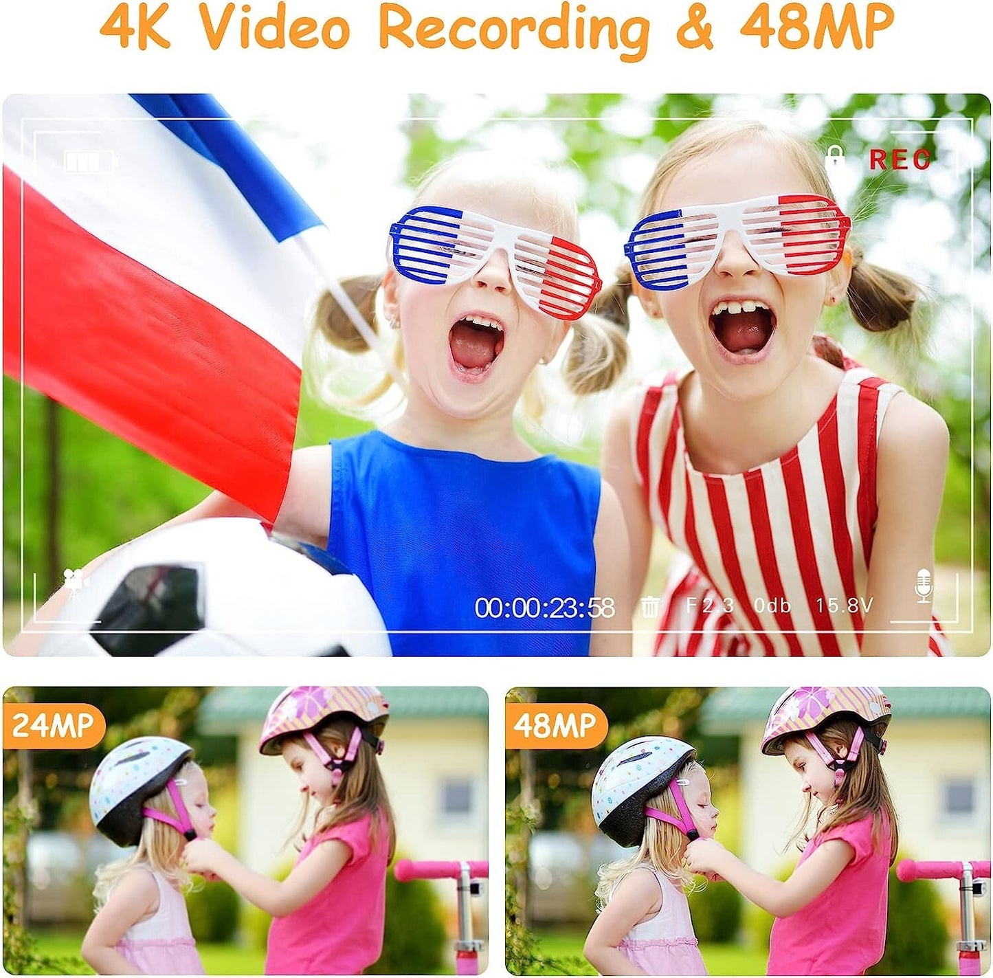 FHD 1080P Kids Digital Camera Compact Camera Autofocus Digital Zoom