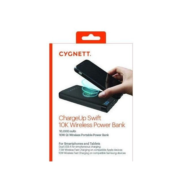OEM Cygentt 1000mAh ChargeUp Wireless Power Bank Black Not in Retail Box