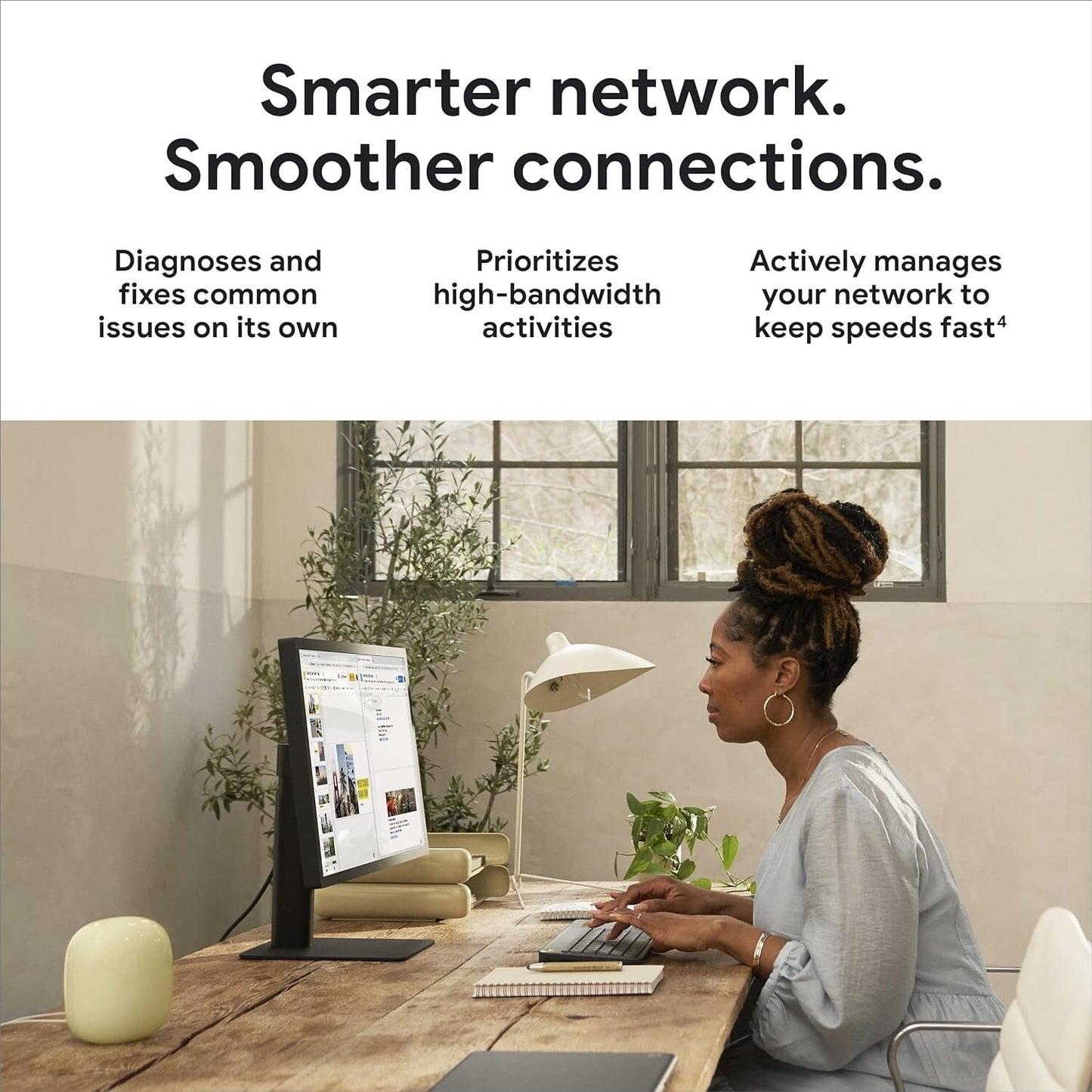 Google Nest WiFi Pro WiFi 6E Reliable Home WiFi System w Fast Speed Coverage