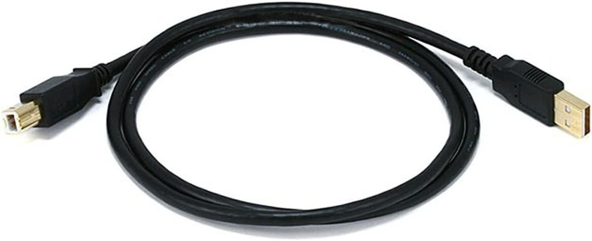 USB 24AWG Monoprice 3Feet 20 A Male to B Male 28 Cable Gold Plated