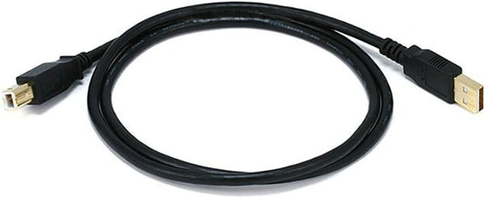 USB 24AWG Monoprice 3Feet 20 A Male to B Male 28 Cable Gold Plated