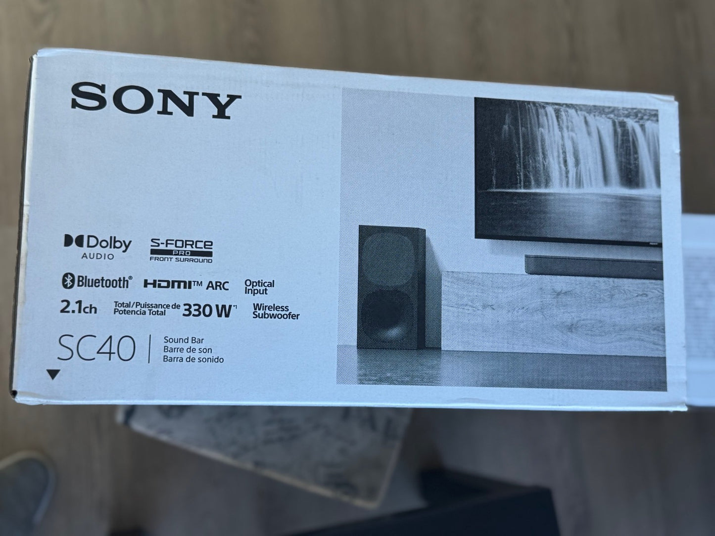 Sony Soundbar w/ Wireless Sub Reach Powerful Bass 2.1 Home Theater HT-SC40 /S400